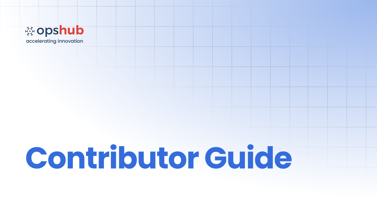 Contributor Guide | V7.212 | OpsHub Product Guide